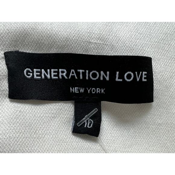 GENERATION LOVE WOMENS SIZE 10 LINEN BLEND MORGAN ROMPER WHITE - Picture 3 of 15